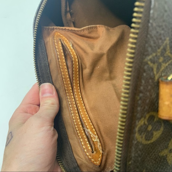 Louis Vuitton Speedy Monogram Canvas Tan & Brown Handbag Purse - Picture 10 of 12